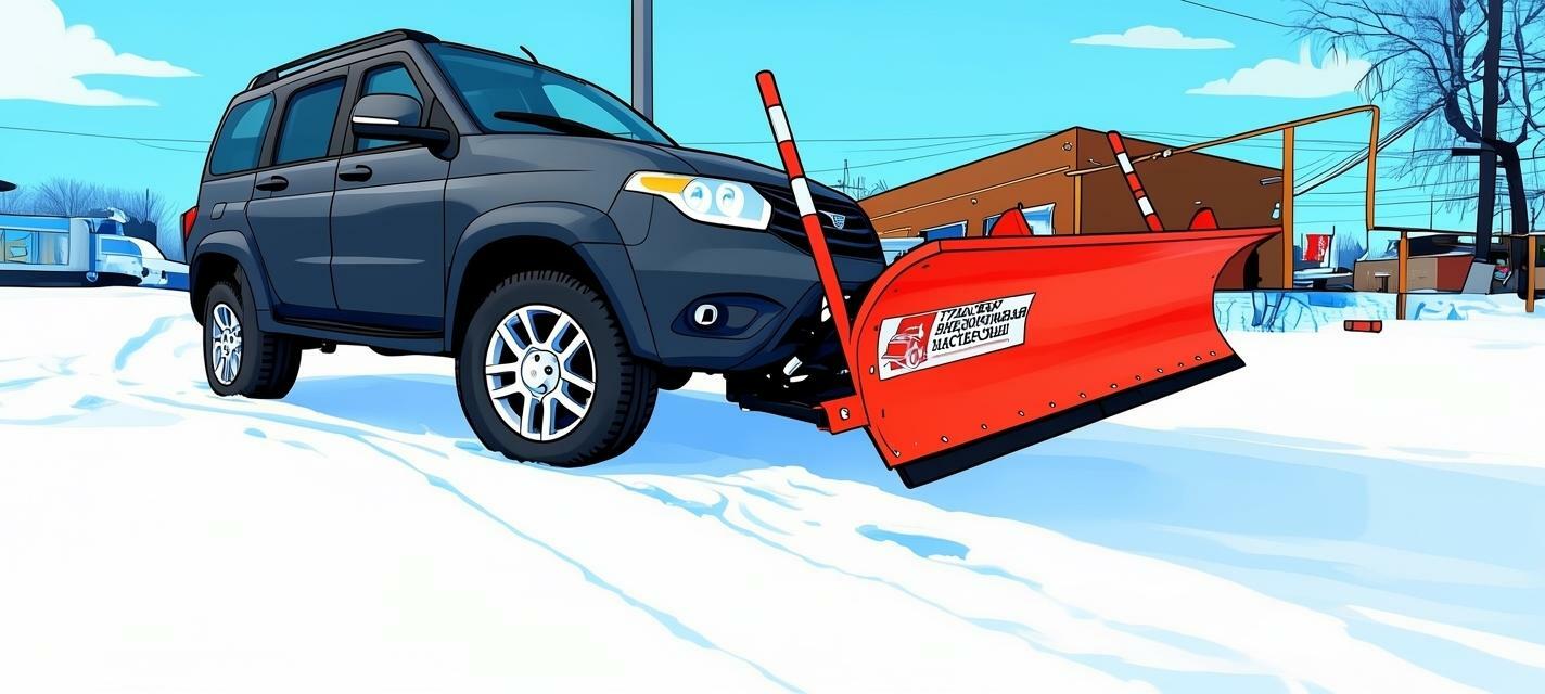 Отвал снегоуборочный на автомобили серии УАЗ-3163 Патриот (УАЗ-Patriot) UAZ Pickup UAZ Cargo УАЗ ПРОФИ UAZ-Patriot Sport (УАЗ-Патриот Спорт, УАЗ-3164) Отвал для снега на стандартный автомобиль серии УАЗ-3163 Патриот (УАЗ-Patriot)